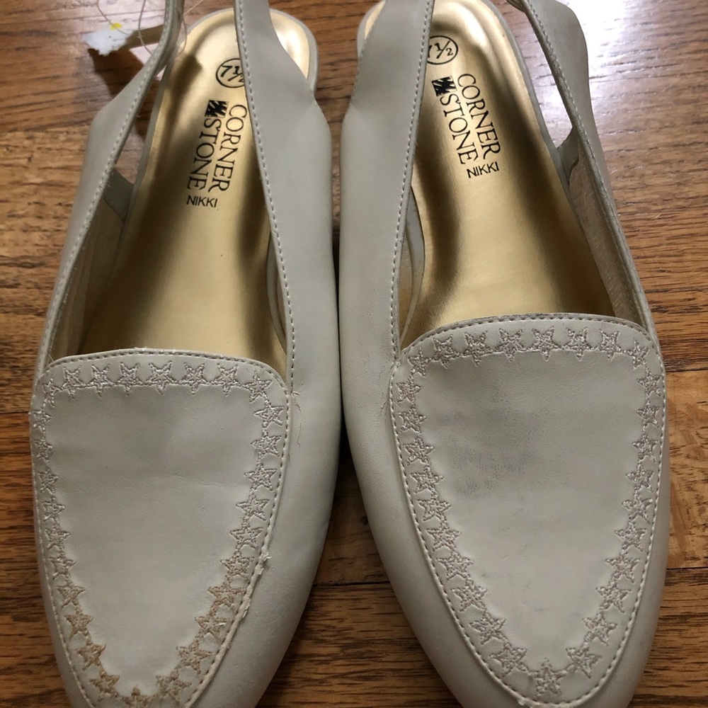 Cornerstone Vintage Leather Slingback Shoes